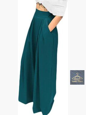 High Waist Palazzo Pants Wide Leg Flowy with Pockets